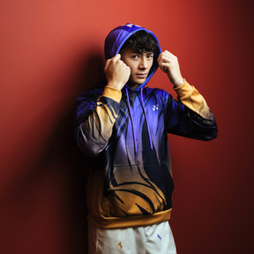 Yonex Imperial Charge – Unisex Overhead Hoodie (Celestial Purple / Pale Gold) Yonex CNY2026 Hood Sweat B Unisex Clothing Yonex