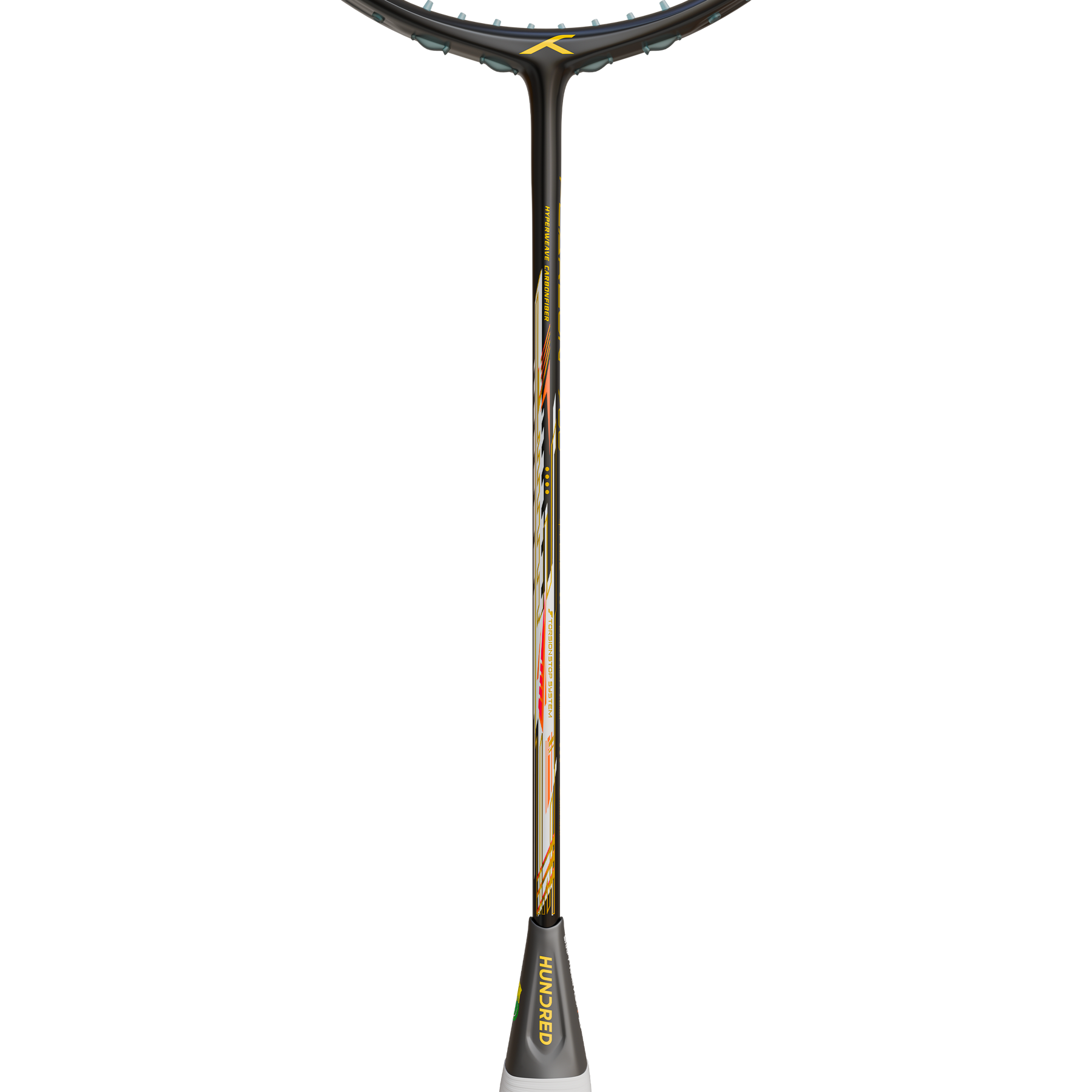 Hundred Flareon 700 Badminton Racket - Black/Orange
