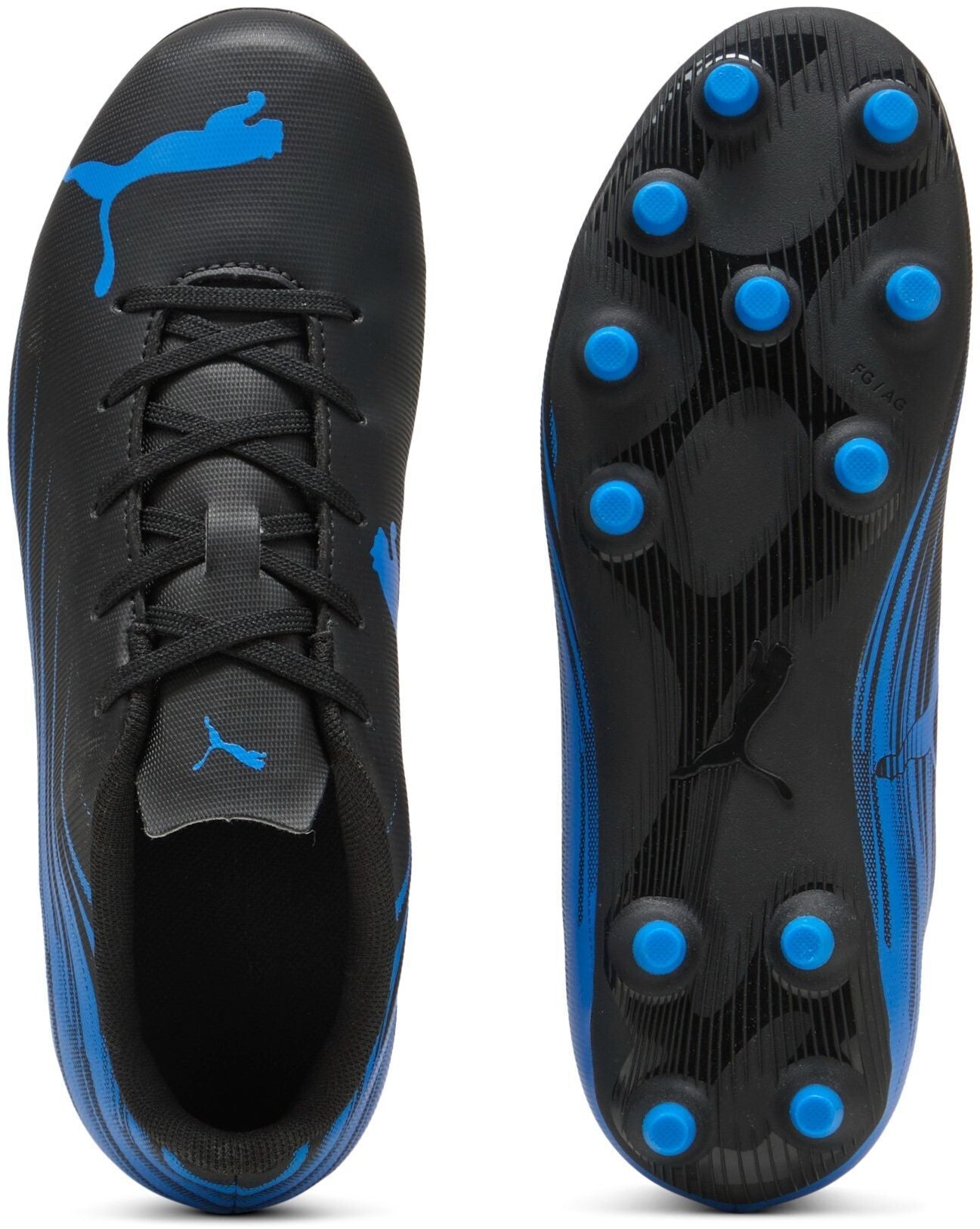 Puma Attacanto II FG/AG Football Boots Junior - Puma Black/Blue shoes Puma