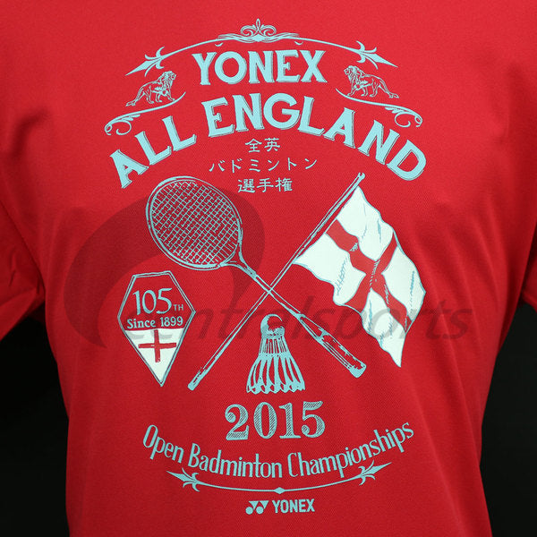 Yonex All England 2015 T Shirt Mens (Red)