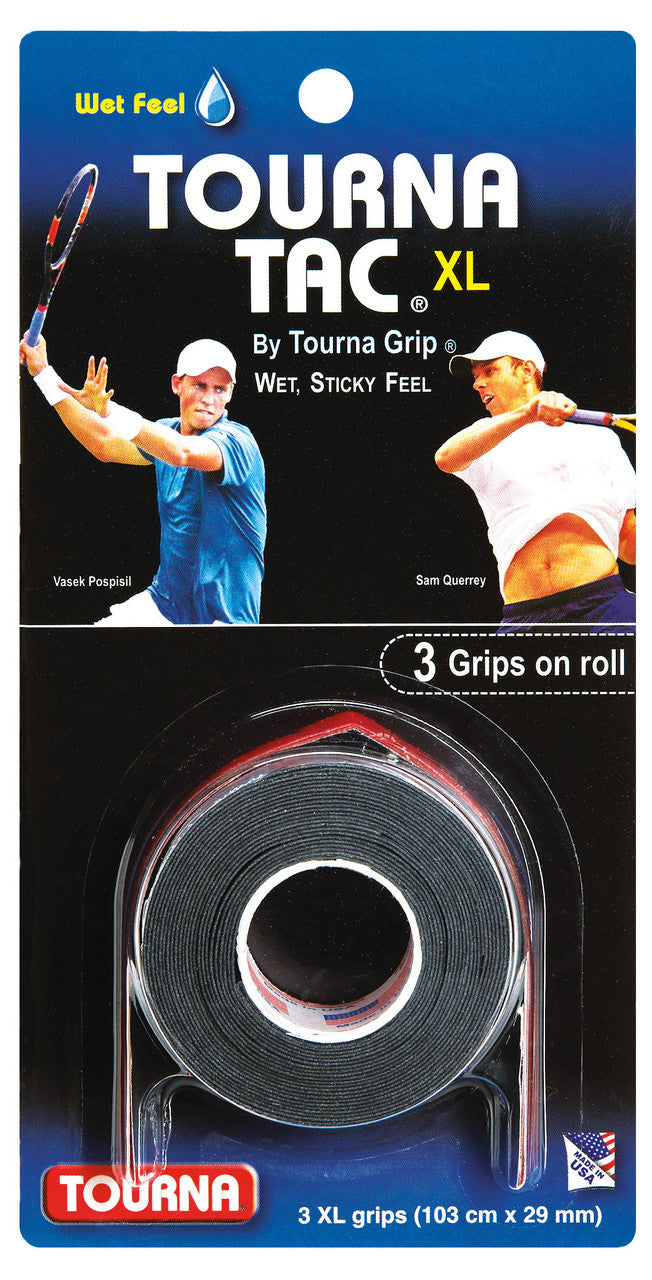 Tourna Tac XL Overgrip 3 Pack - White/Black/Pink Black 99 cm x 29 mm Accessories Tourna