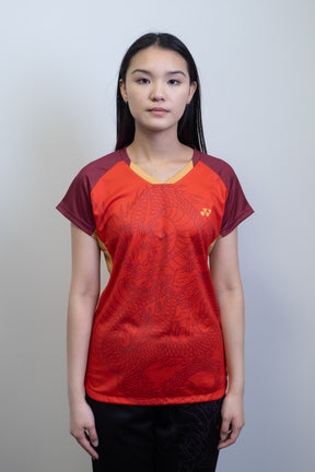 Yonex Linear Dragon CNY2024 Tournament Shirt GTB Womens Red