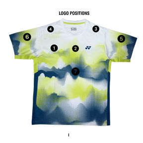 Yonex YTM 12 Mystic Mountains Crew Neck T-Shirt Unisex - White Clothing Yonex