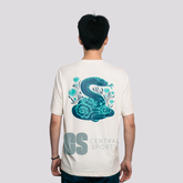 Yonex Coiled Snake Mens Cotton T-Shirt Ivory Ivory Clothing Yonex