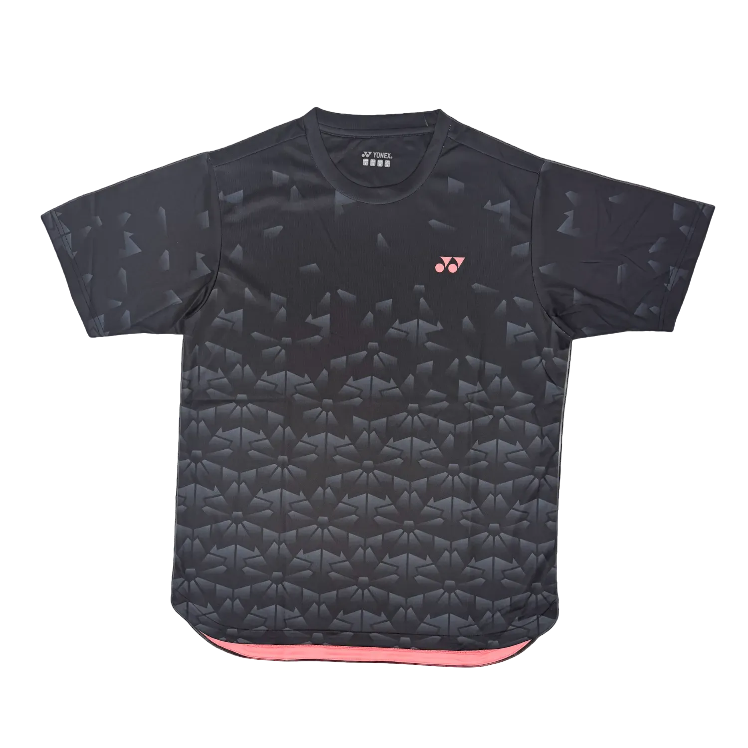 Yonex YTM 13 Sakura Crew Neck T-Shirt Unisex - Black Black Clothing Yonex