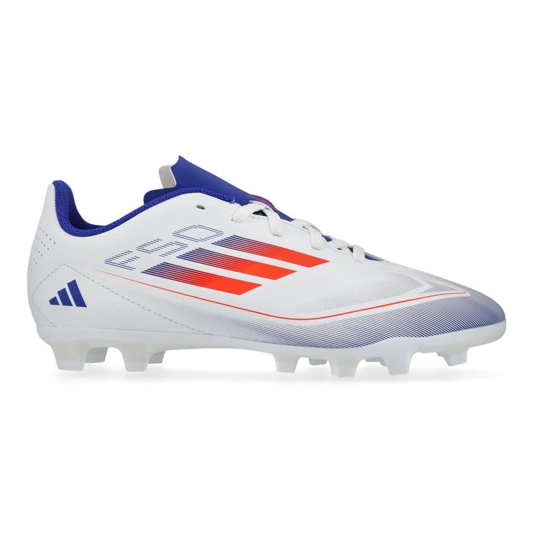 Adidas F50 Club FxG Football Boots Junior - White Clearance Adidas