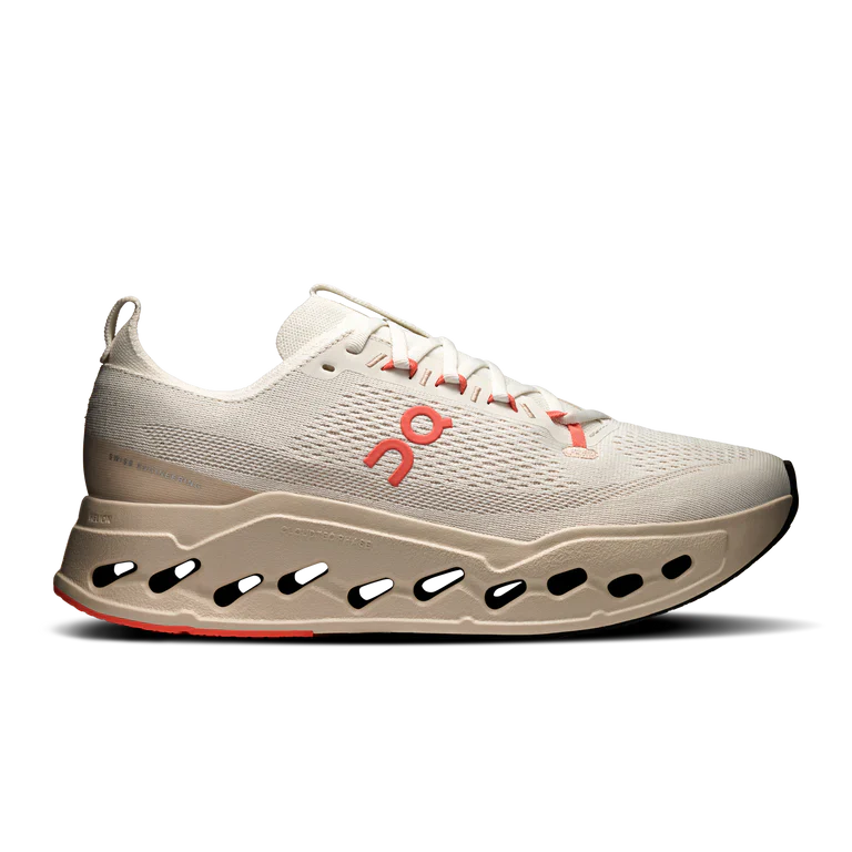 On Running Cloudsurfer Max Running Shoe Women - Ivory/Salmon