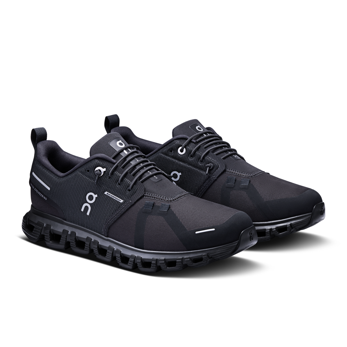 On Cloud 6 Waterproof Running Shoes Women - Black/Black