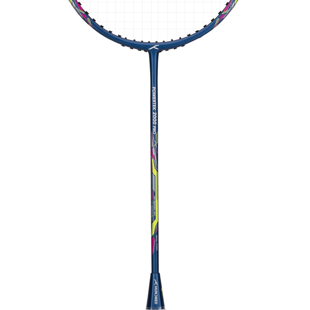 Hundred Powertek 2000 Pro Strung Badminton Racket - Navy 2U G6 (HBRR-3S034-4) Badminton Rackets Hundred