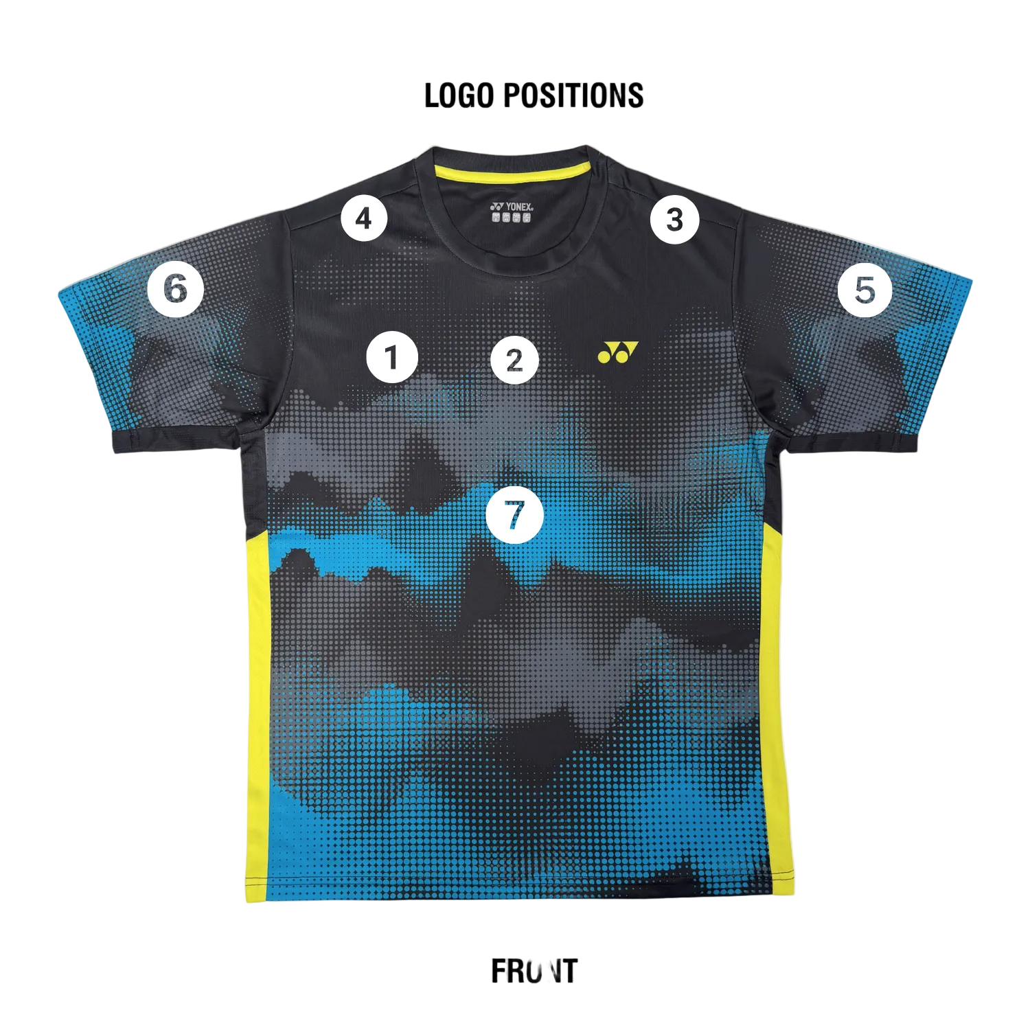 Yonex YTM 12 Mystic Mountains Crew Neck T-Shirt Unisex - Black Clothing Yonex