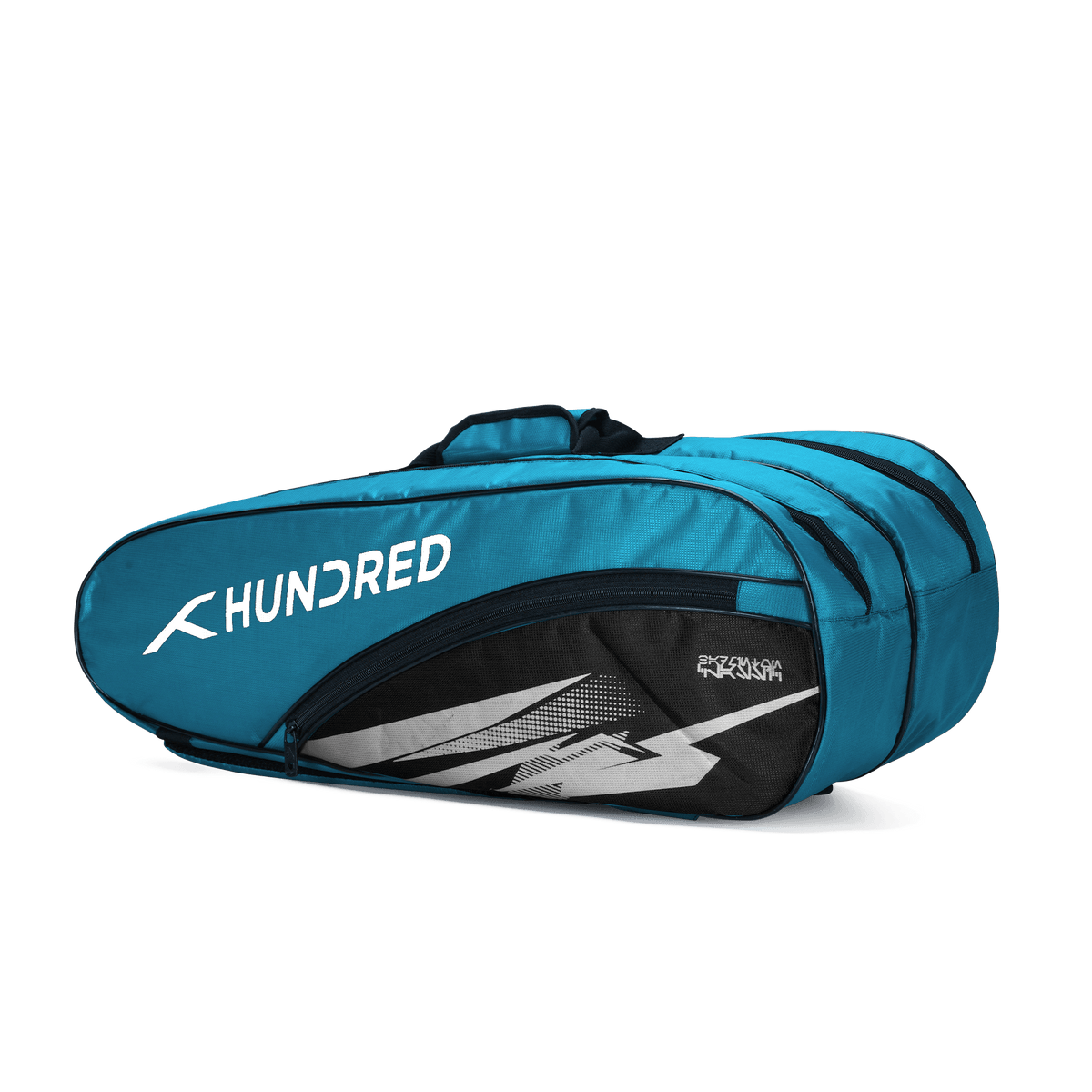 Hundred Cosmogear Badminton Kitbag - Teal Blue/Black Teal Blue Black 6 Racket Luggage Hundred