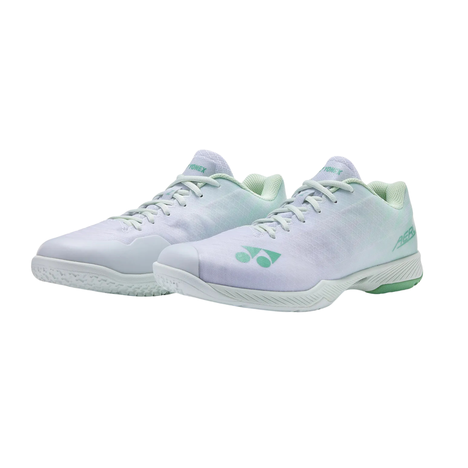 Yonex Power Cushion Aerus Z2 Wide Badminton Shoe Unisex - White/Green Badminton Shoes Yonex