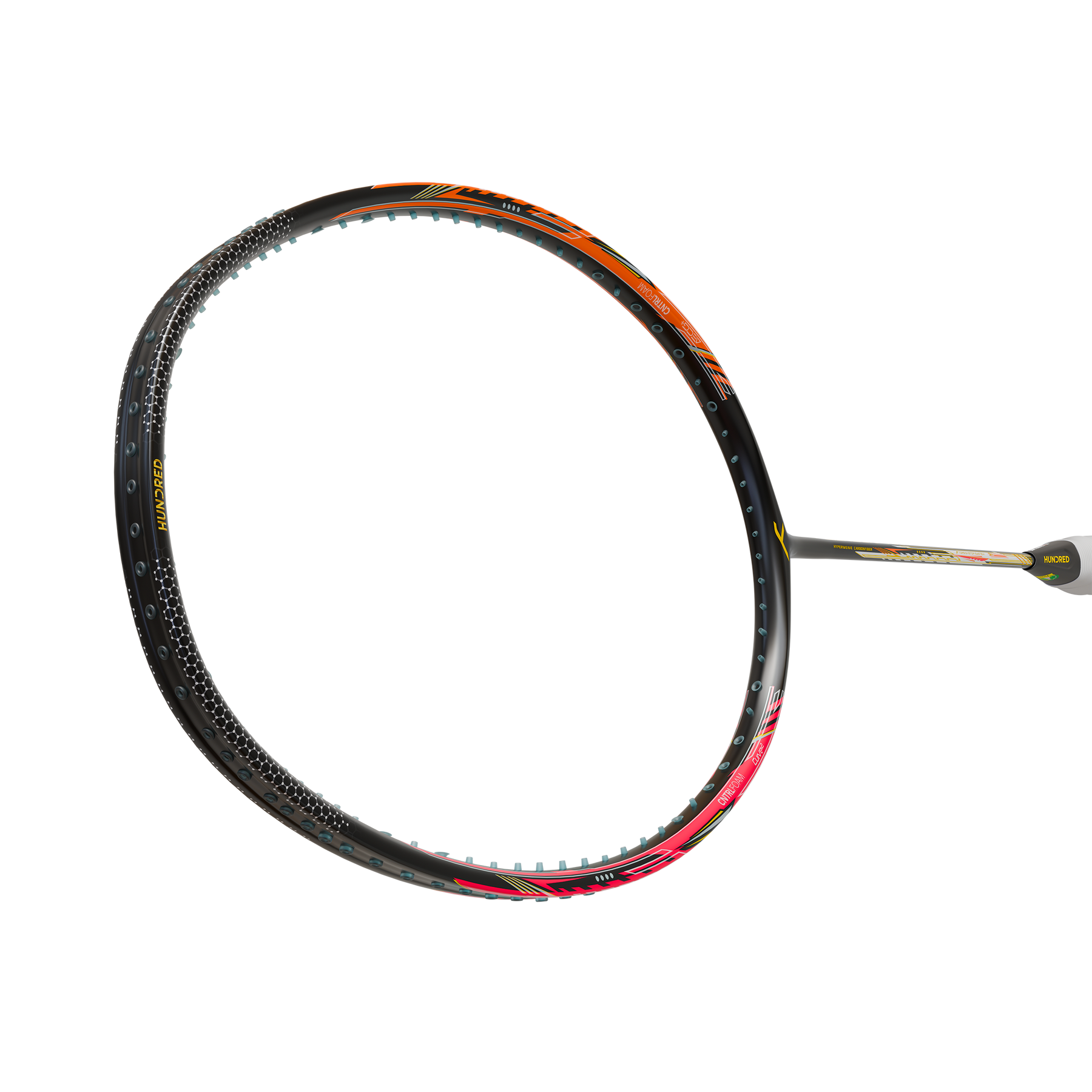 Hundred Flareon 700 Badminton Racket - Black/Orange