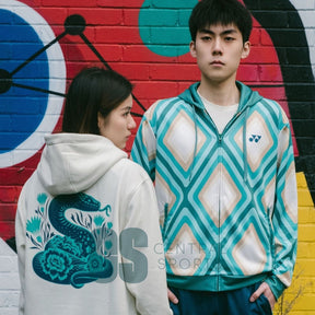 Yonex Coiled Snake Unisex Hood Ivory Clothing Yonex