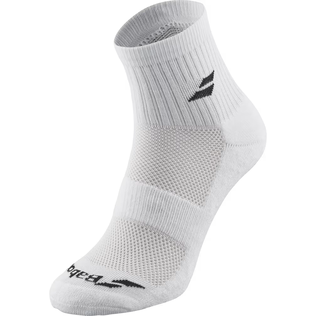 Babolat Quarter Socks Unisex 3 Pack - Multicolor White Clothing Babolat
