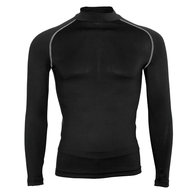Rhino TRM12 Baselayer Long Sleeve Black Thermal Base Layer for Running Training and Fitness by Rhino