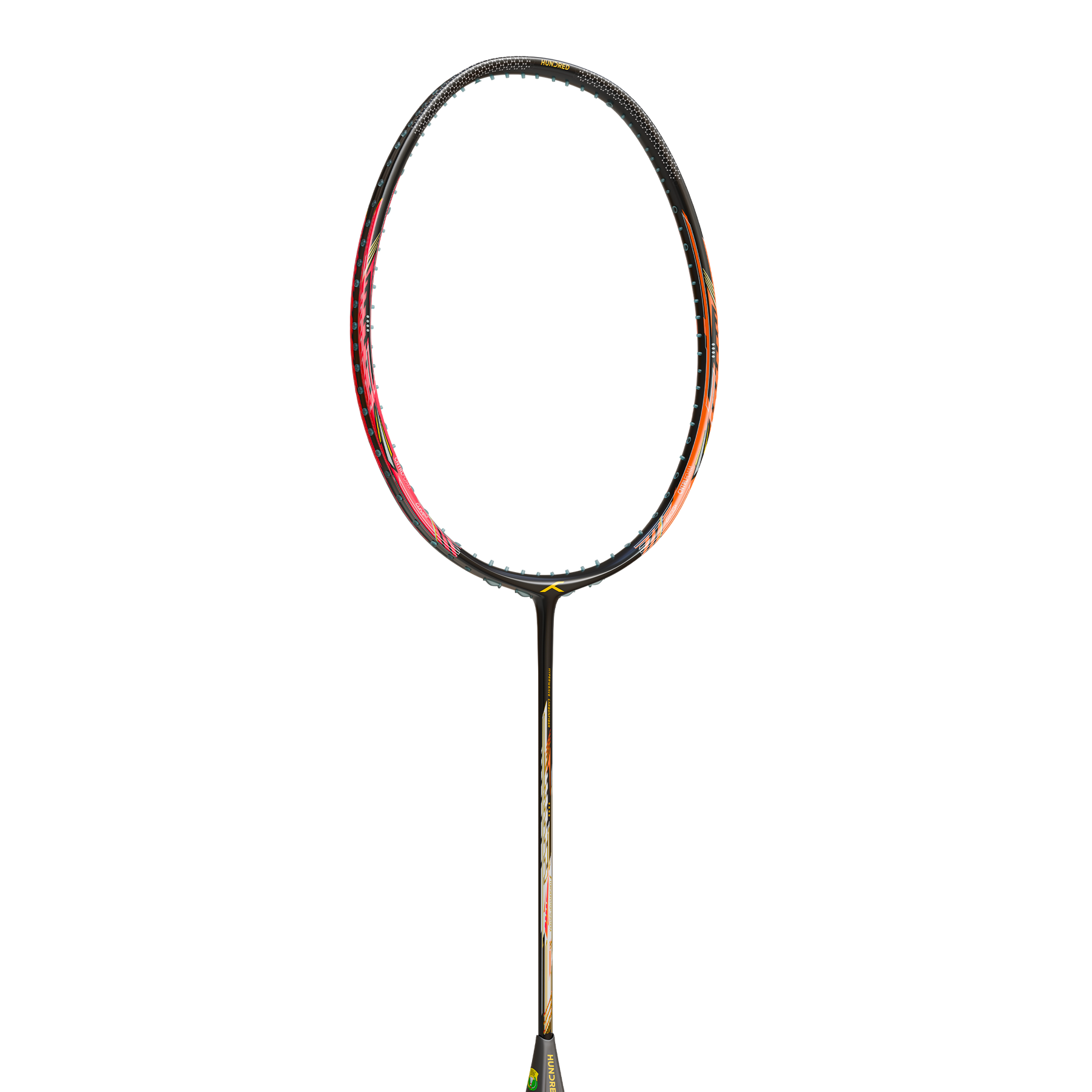Hundred Flareon 700 Badminton Racket - Black/Orange
