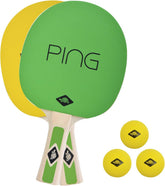 Donic-Schildkrot Ping Pong Set - Green/Yellow Green Yellow One Size Table Tennis Paddle Donic-Schildkroet