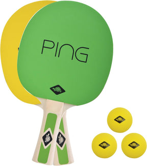 Donic-Schildkrot Ping Pong Set - Green/Yellow Green Yellow One Size Table Tennis Paddle Donic-Schildkroet
