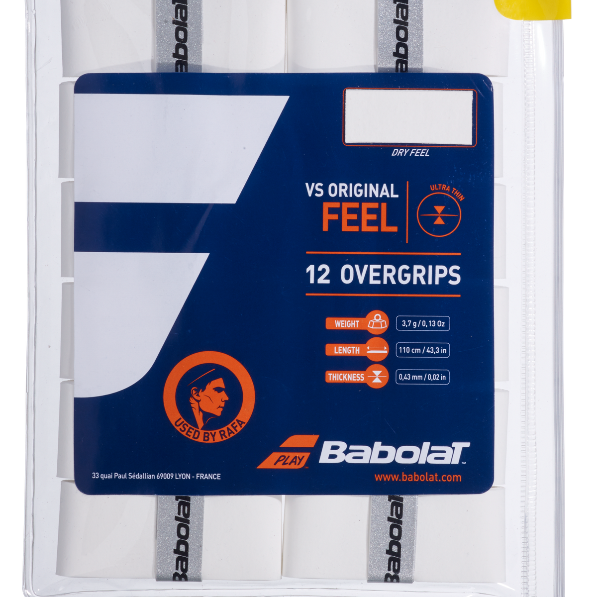 Babolat VS Original 12 Pack Tennis Grips 654010 White