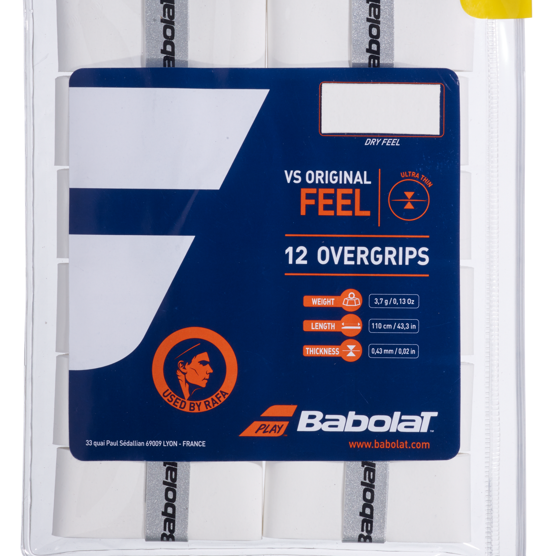 Babolat VS Original 12 Pack Tennis Grips 654010 White