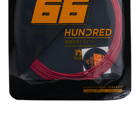 Hundred 66 X Pro Badminton String Set - Red String (Packs) Hundred