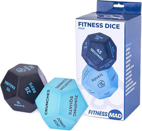 Fitness Mad 12-Sided Fitness Dice Pair Fitness Mad