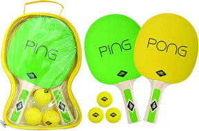 Donic-Schildkrot Ping Pong Set - Green/Yellow Table Tennis Paddle Donic-Schildkroet