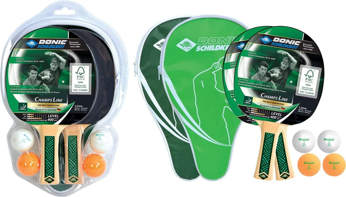 Donic-Schildkröt Champs Line 400 Table Tennis - Black/Green