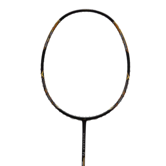 Hundred Nuclear 72 6U Badminton Racket - Black/White/Gold