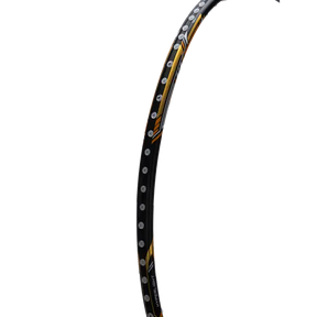 Hundred Nuclear 72 6U Badminton Racket - Black/White/Gold