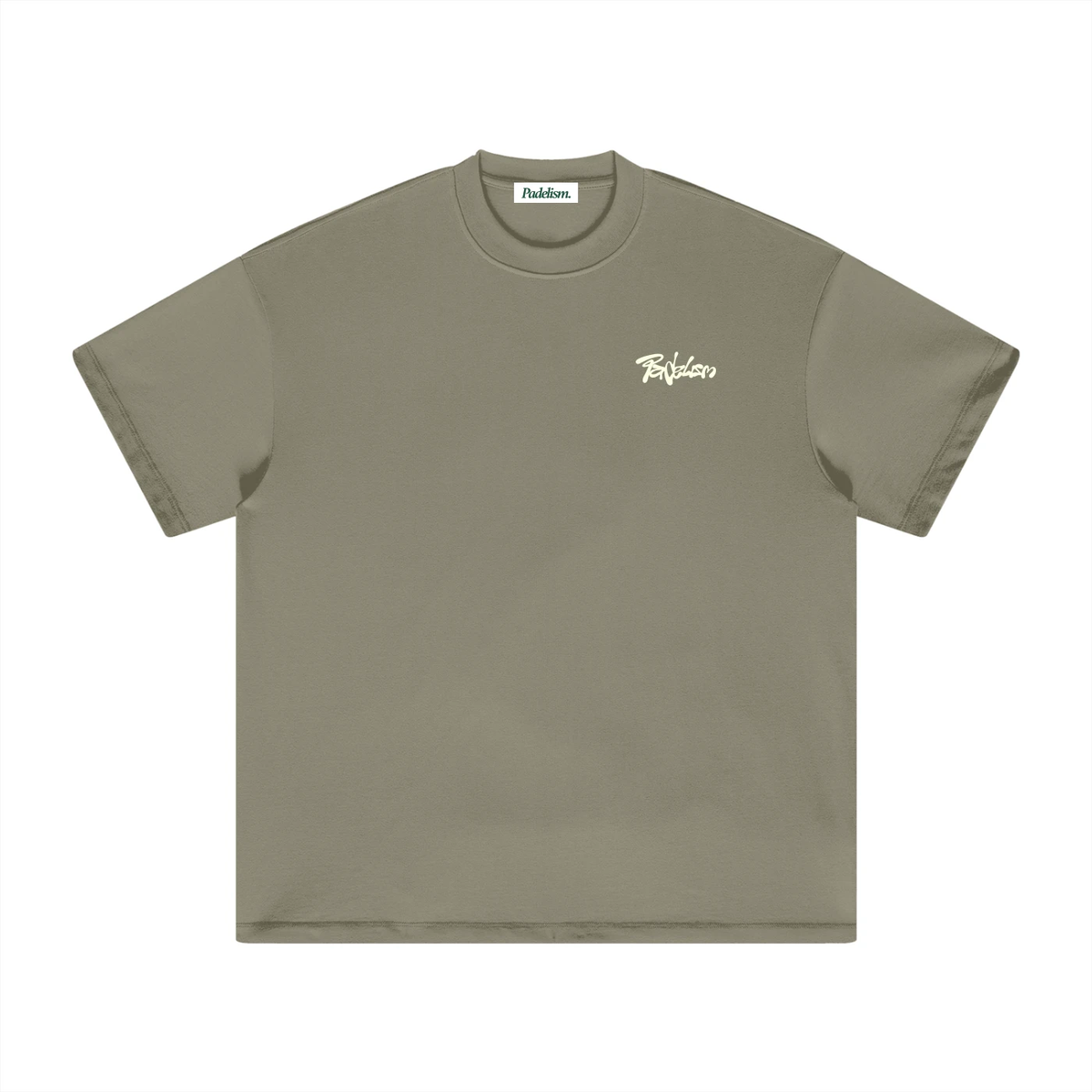 Flow - Heavyweight T-Shirt Gray Green Padelism