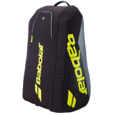 Babolat RH12 Pure Aero 2026 Racket Bag - Black/Grey/Yellow Metallic Grey Black Fluo Yellow 12 Rackets Luggage Babolat