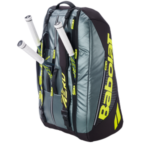 Babolat RH12 Pure Aero 2026 Racket Bag - Black/Grey/Yellow Luggage Babolat