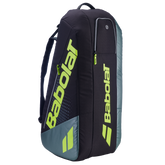 Babolat RH6 Pure Aero 2026 Racket Bag - Black/Grey/Yellow Metallic Grey Black Fluo Yellow 6 Rackets Luggage Babolat