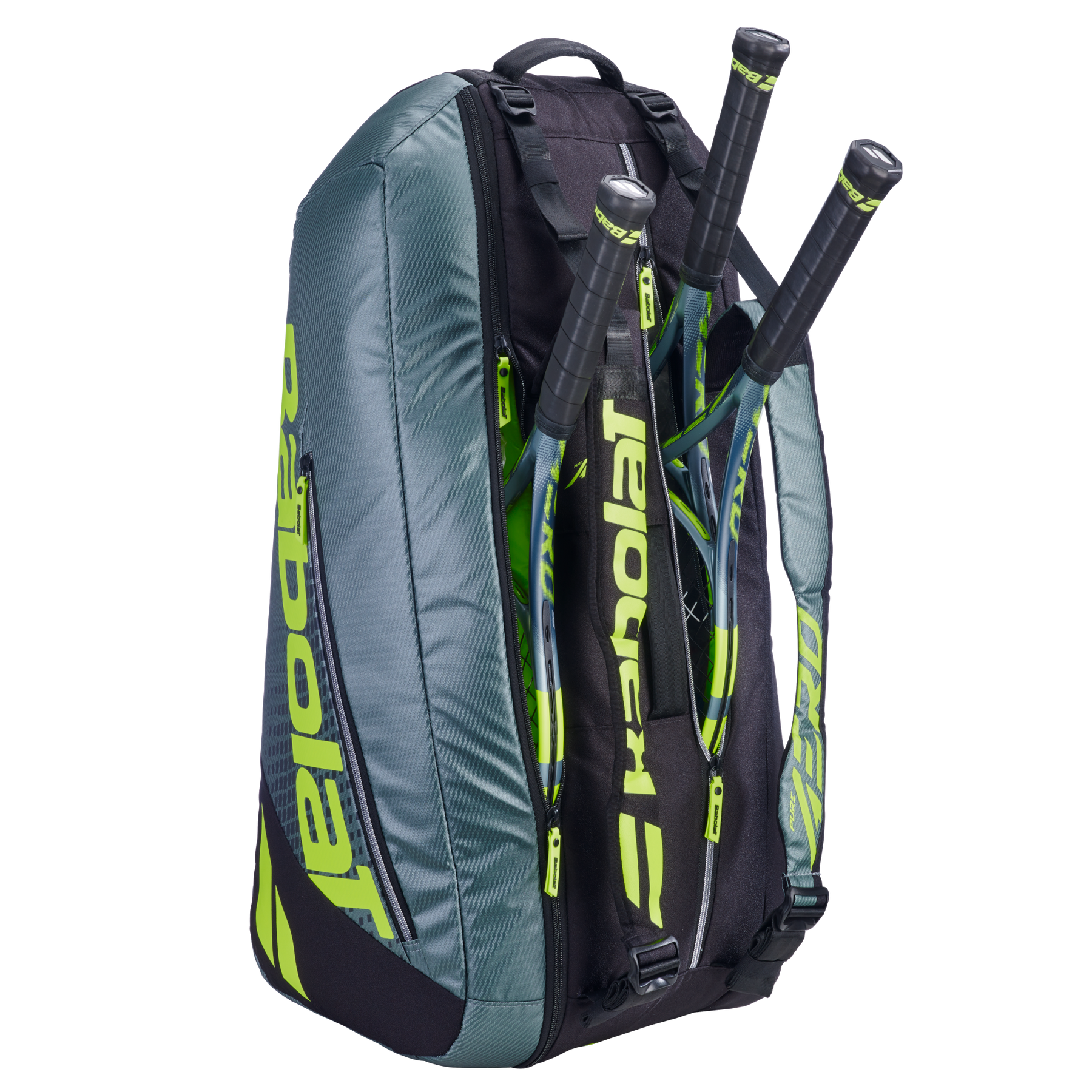 Babolat RH6 Pure Aero 2026 Racket Bag - Black/Grey/Yellow Luggage Babolat