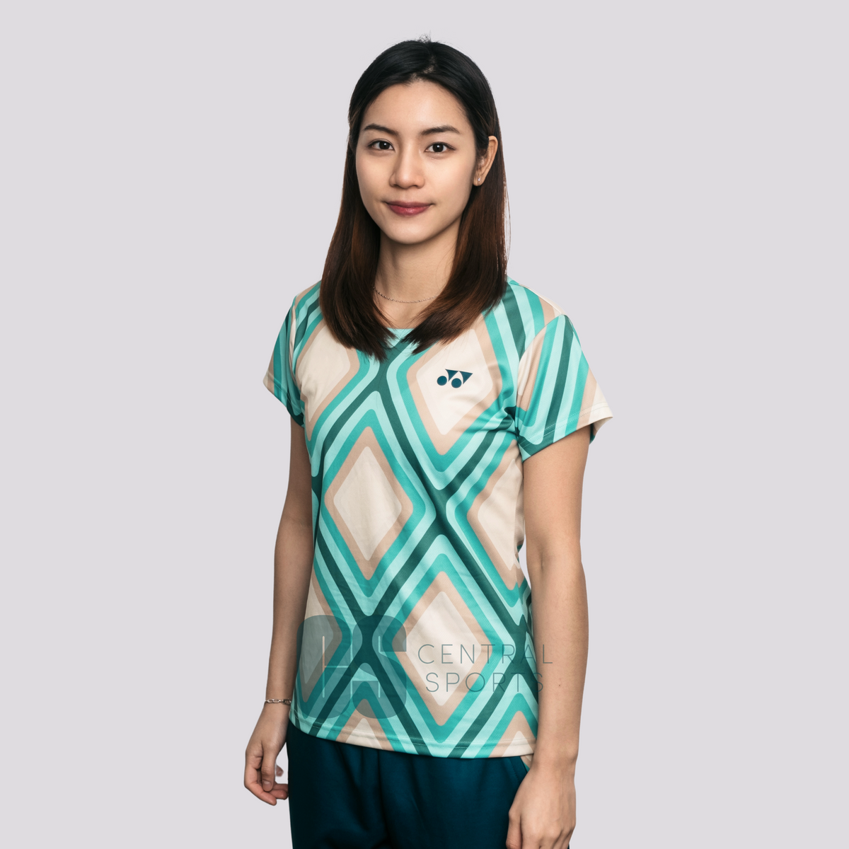 Yonex CNY2025 Diamond Tech T-Shirt Women Jade/Ivory