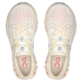 On Cloud X 4 Shoe Women Ivory/Salmon