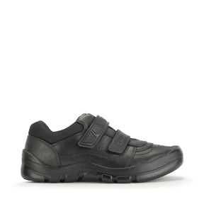 Start-Rite Rhino Warrior 8237 senior leather school shoes, black, front view