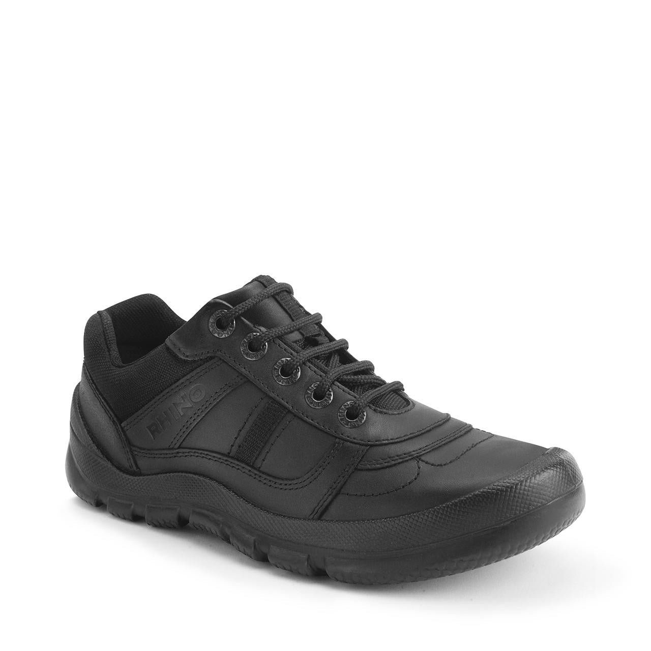 Start-Rite Rhino Sherman 8238 senior leather school shoes, black, side view