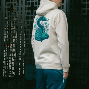 Yonex Coiled Snake Unisex Hood Ivory Clothing Yonex