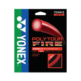 Yonex Polytour Fire 16 1.30mm Tennis String 12m Set RED String (Packs) Yonex