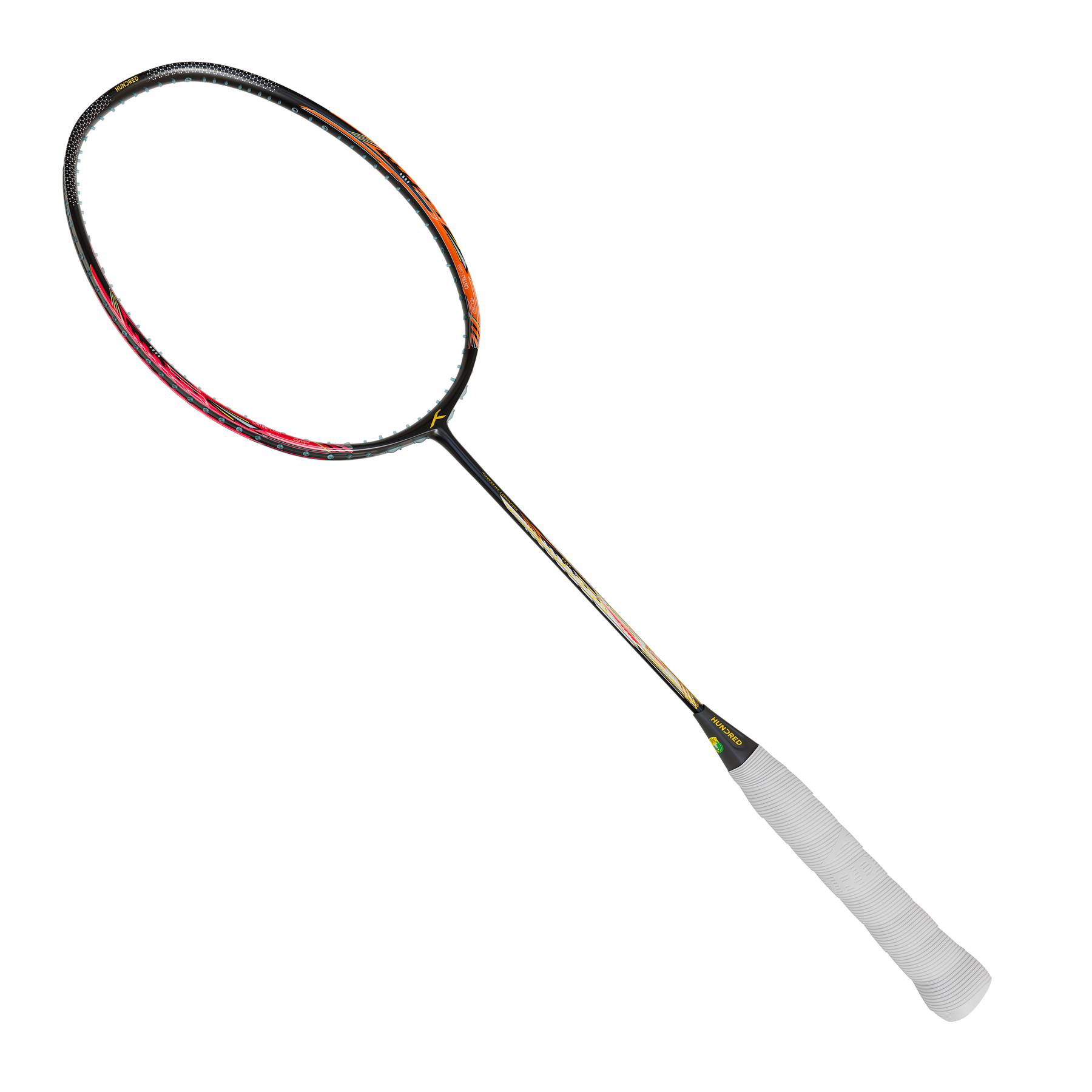 Hundred Flareon 700 Badminton Racket - Black/Orange