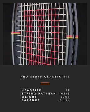 Wilson Pro Staff 97L Classic (2026) Tennis Racket - Black Tennis Rackets Wilson