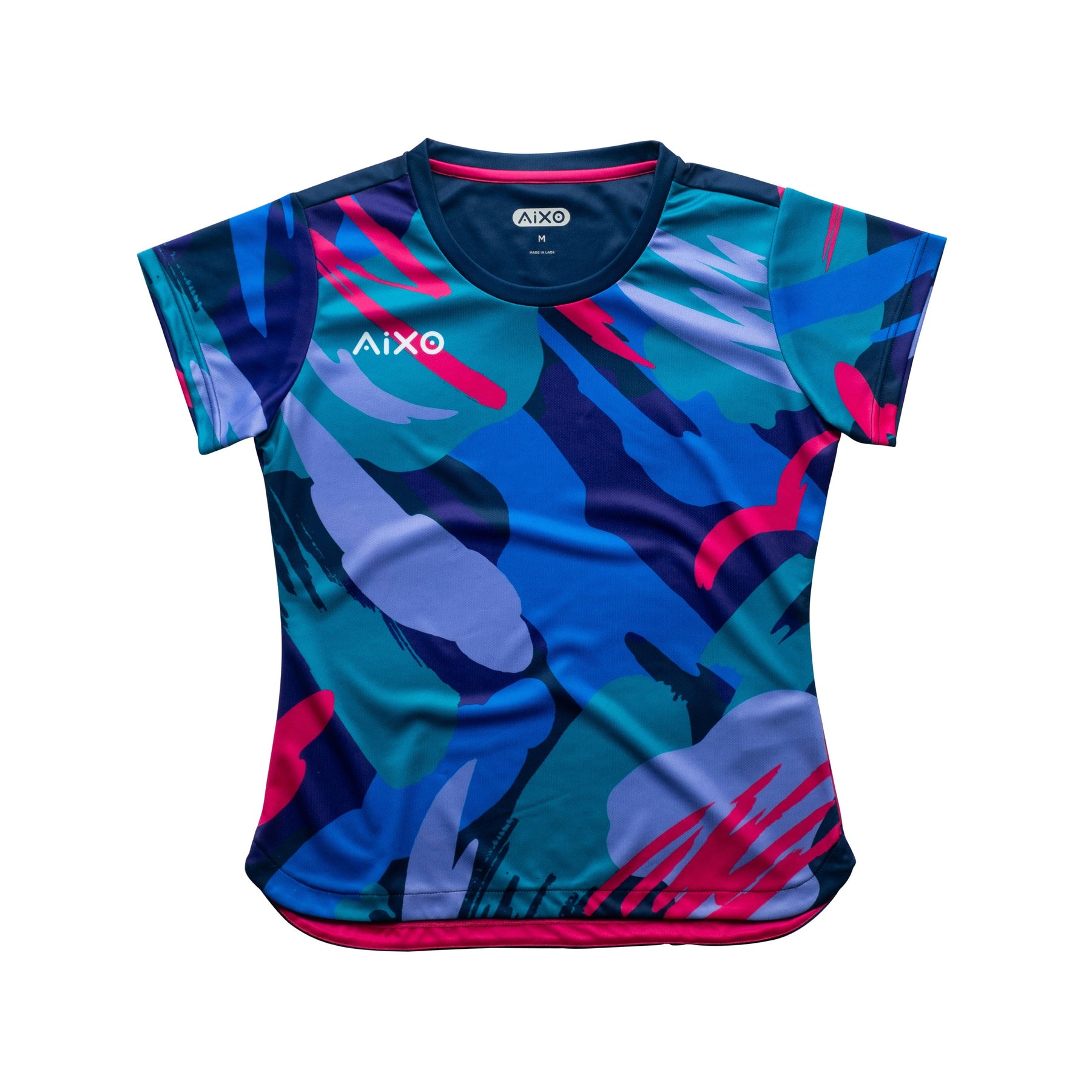 Aixo Abstract T-Shirt Womens (Multicolour) Multicolour Dark T Shirt Aixo