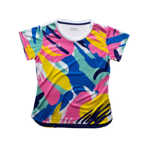 Aixo Abstract T-Shirt Womens (Multicolour Dark) Multicolour T Shirt Aixo
