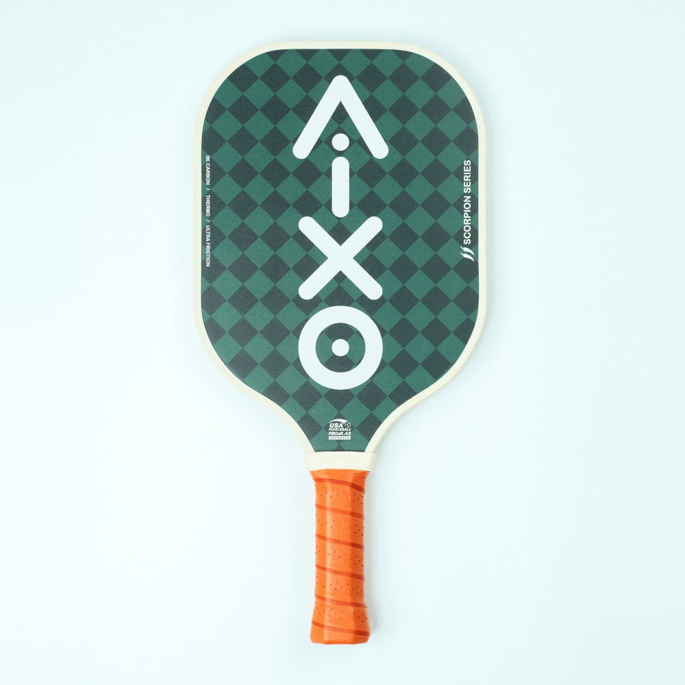 Aixo P11A Scorpion Series Country Club 3K Raw Carbon Pickleball Padel Green One Size Pickleball Paddle Aixo