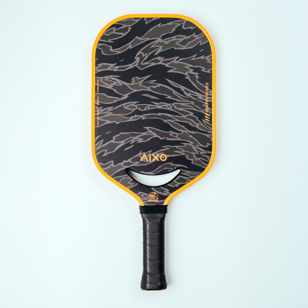Aixo P14C Reaper Series Tiger King 18K Raw Carbon Pickleball Padel Pickleball Paddle Aixo
