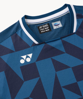 Yonex 10712YX Tournament Crew Neck Shirt Men - Indigo Blue Clothing Yonex
