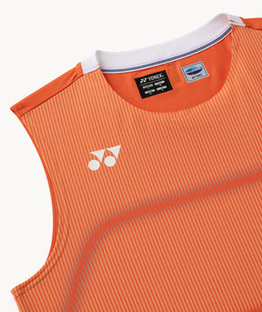 Yonex 10714YX Tournament Sleeveless Top Men - Cyber Orange Clothing Yonex